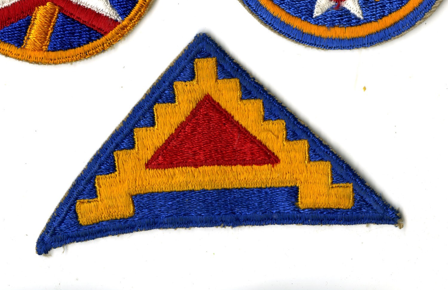 Seventh Army White Back Patch WWII Vintage Patton Sicily Italy Europe