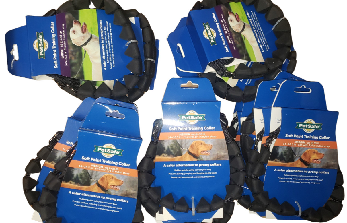 Bulk Lot Petsafe Soft Point Training Collars for Dogs 15 Medium, 6 large