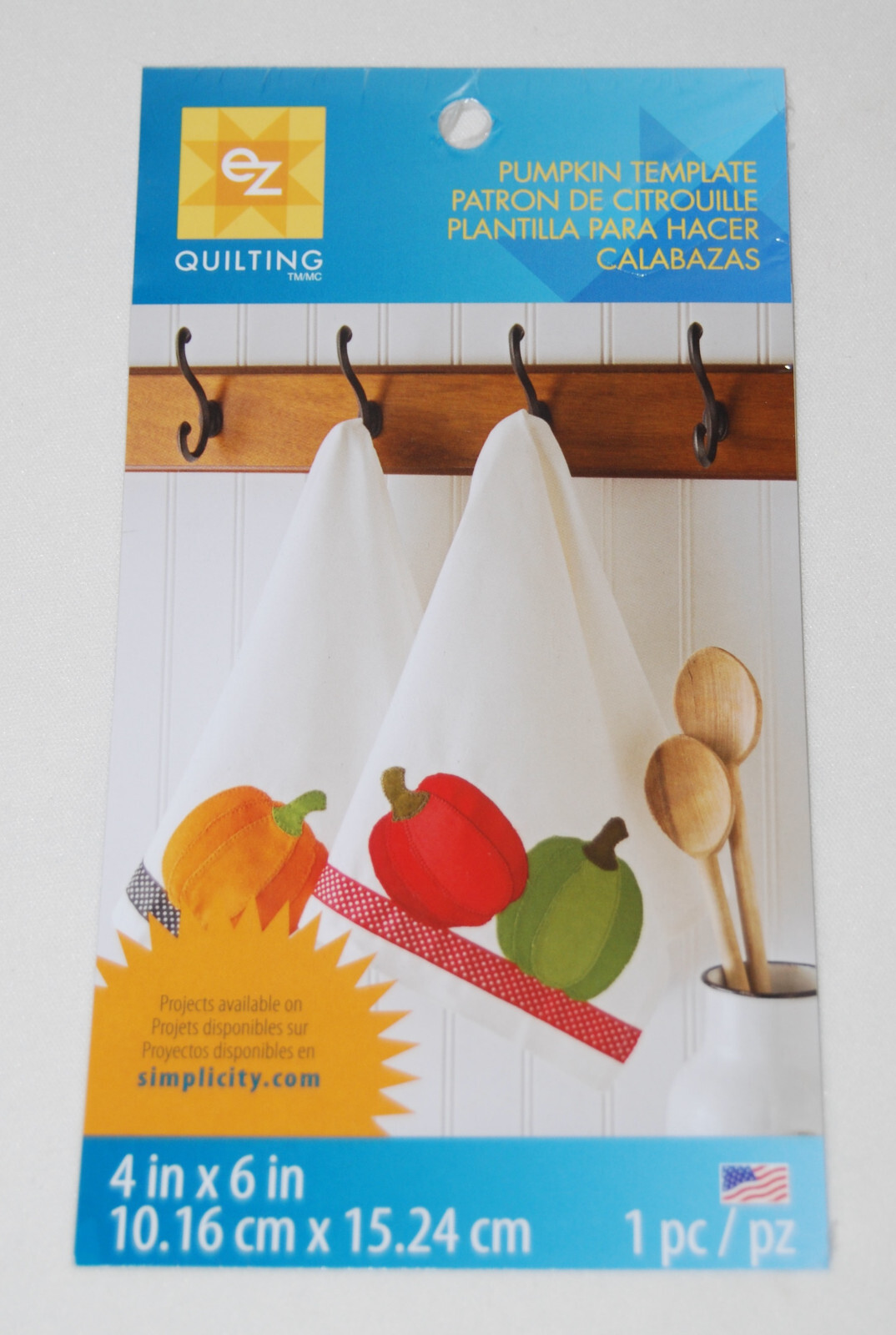New EZ Quilting 4 in x 6 in Plastic Reusable Pumpkin Squash Quilt Template