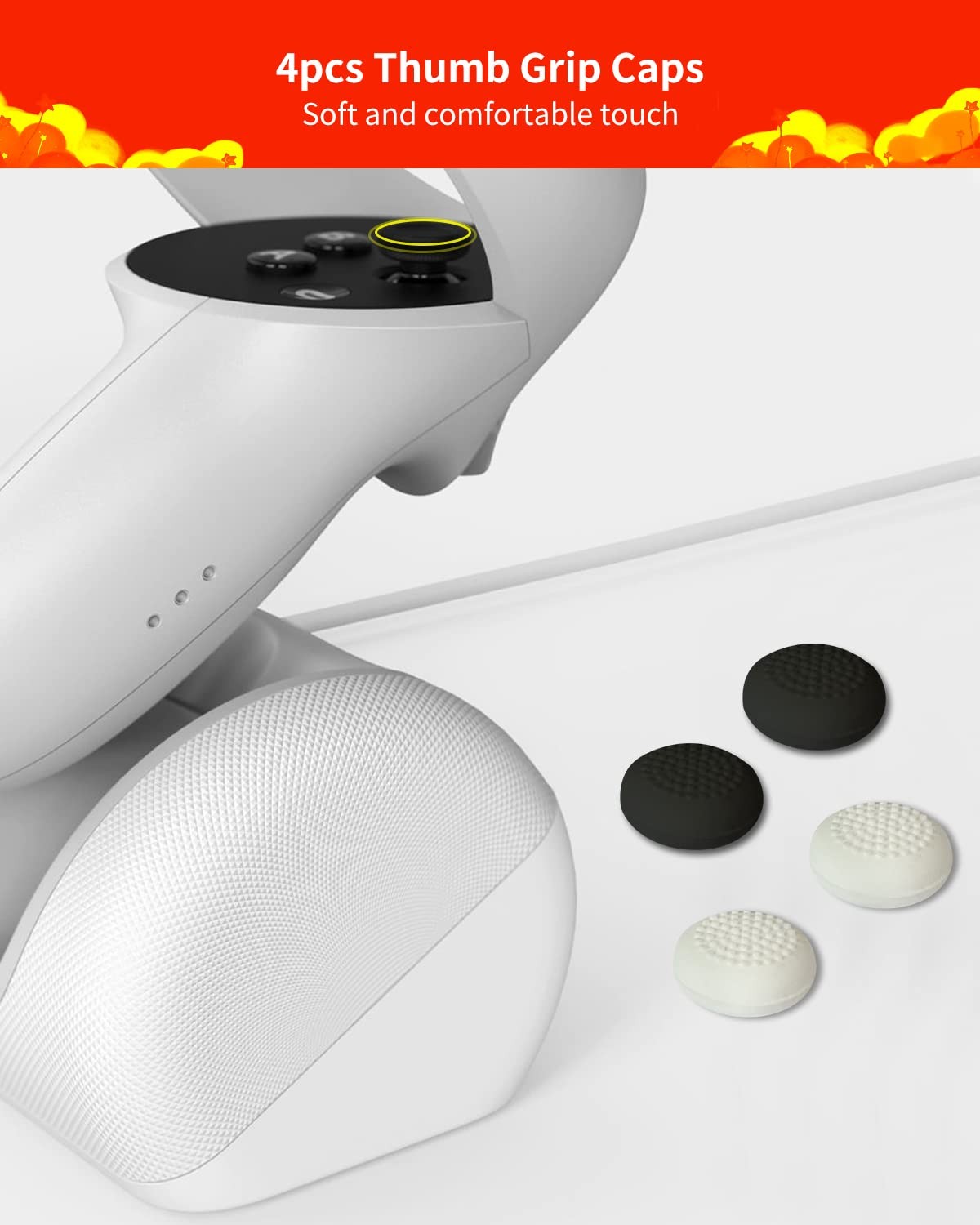 Joystick Replacement Kit for Oculus Quest 2/3 Controller Repair Kit for Meta ...