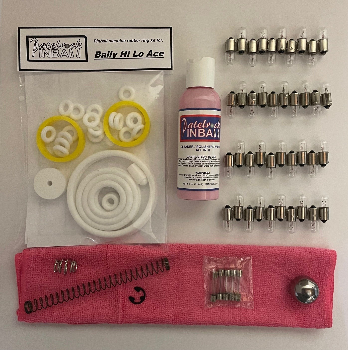 1973 Bally Hi Lo Ace Pinball Machine Maintenance Tune Up Kit
