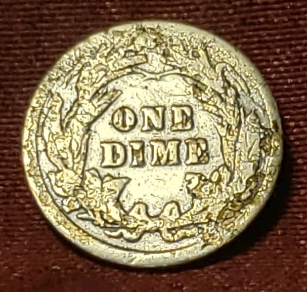 1914-P Barber Dime 90% Silver, Free Shipping