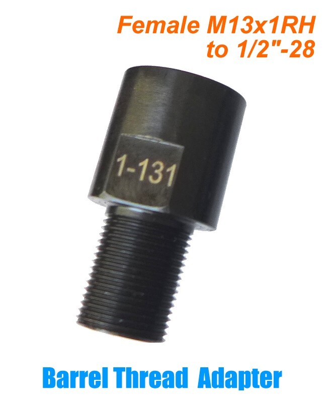 M13x1 RH to 1/2"-28 UNEF Male Pipe Thread Adapter / Converter, Steel, 1-131
