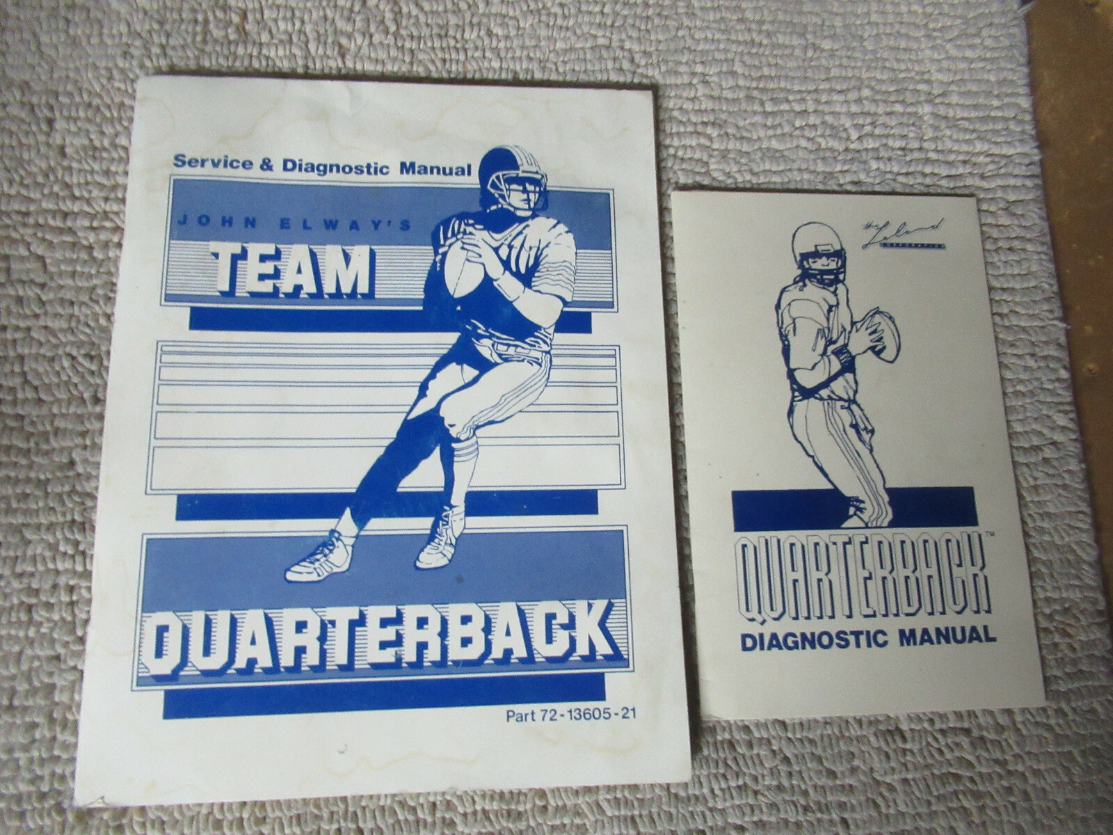 original TEAM QUARTERBACK SET arcade video game owners manual