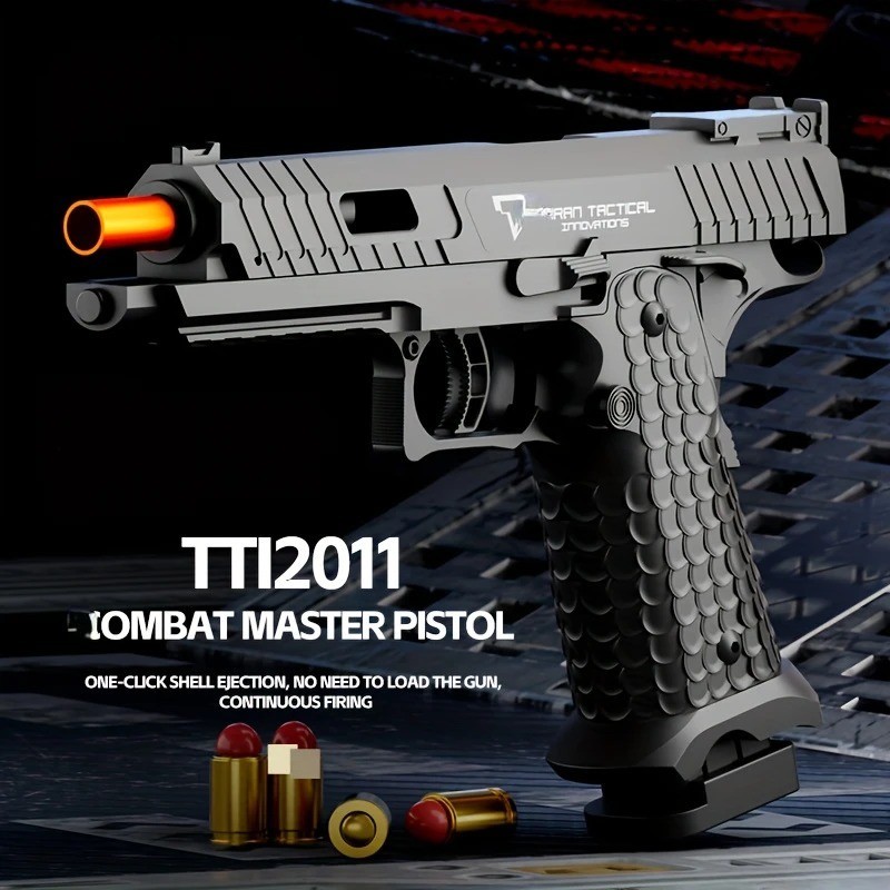Toy Pistol Soft Bullet Blaster Shell Ejection Blowback Foam Dart Launcher