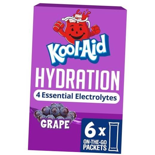 Hydration Electrolyte Powder Drink Mix, 6 On-the-Go-Packets, for Easy and