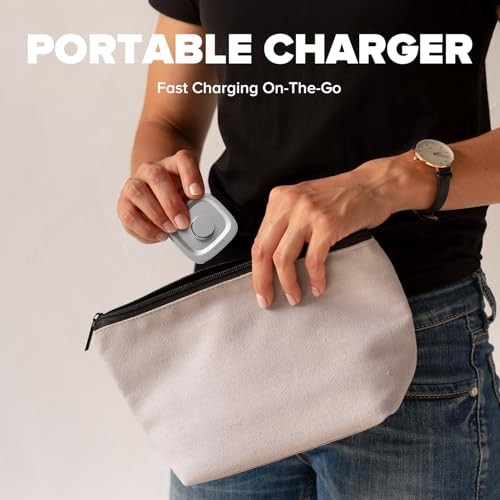 Ring Chager Compatible with Ou-ra Ring4, Fast Charge for Ou Size 8 Silver Grey