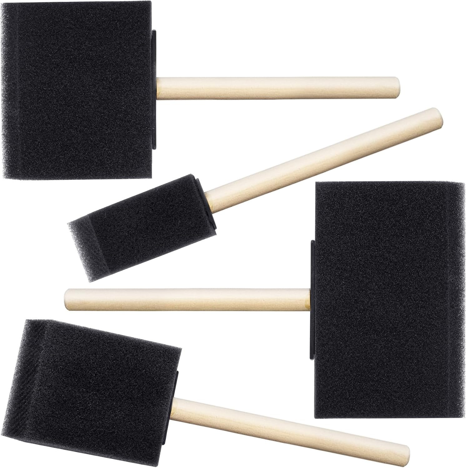 4 PCS Foam Paint Brushes, 4 Sizes Foam Sponge Brushes for Varnishes, Sponge Brus