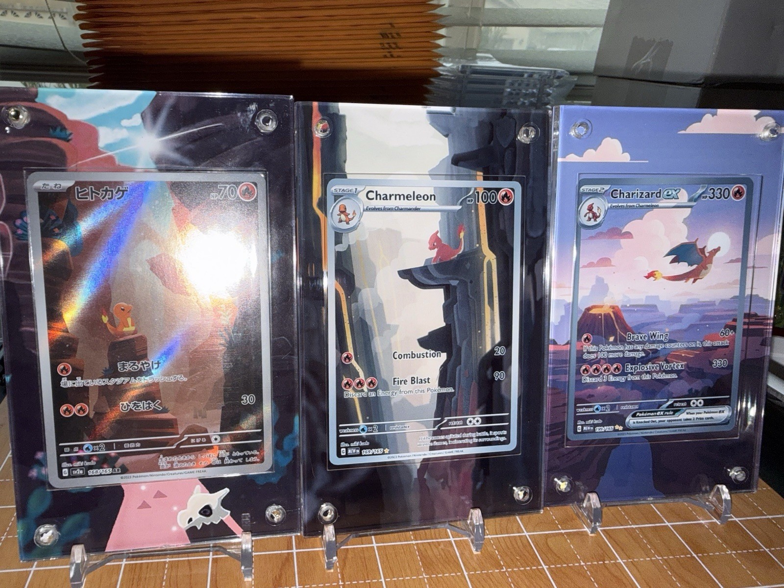 Pokemon Charizard EX SIR/ Charmeleon/ Charmander 151 Extended Artwork Cases