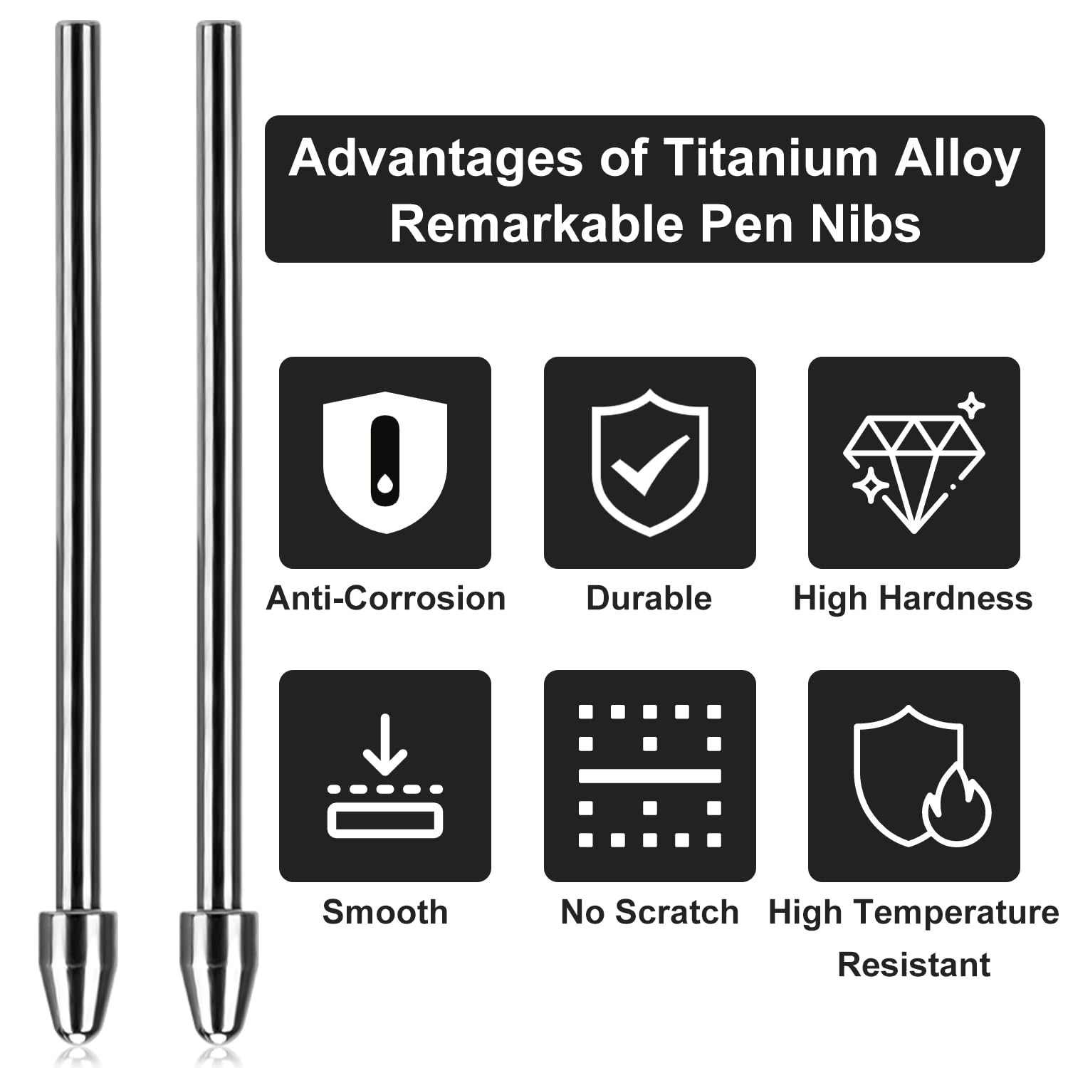 2PCS Pen Tip Replacement for Kindle Scribe Stylus Pen Tips Titanium Alloy Premiu
