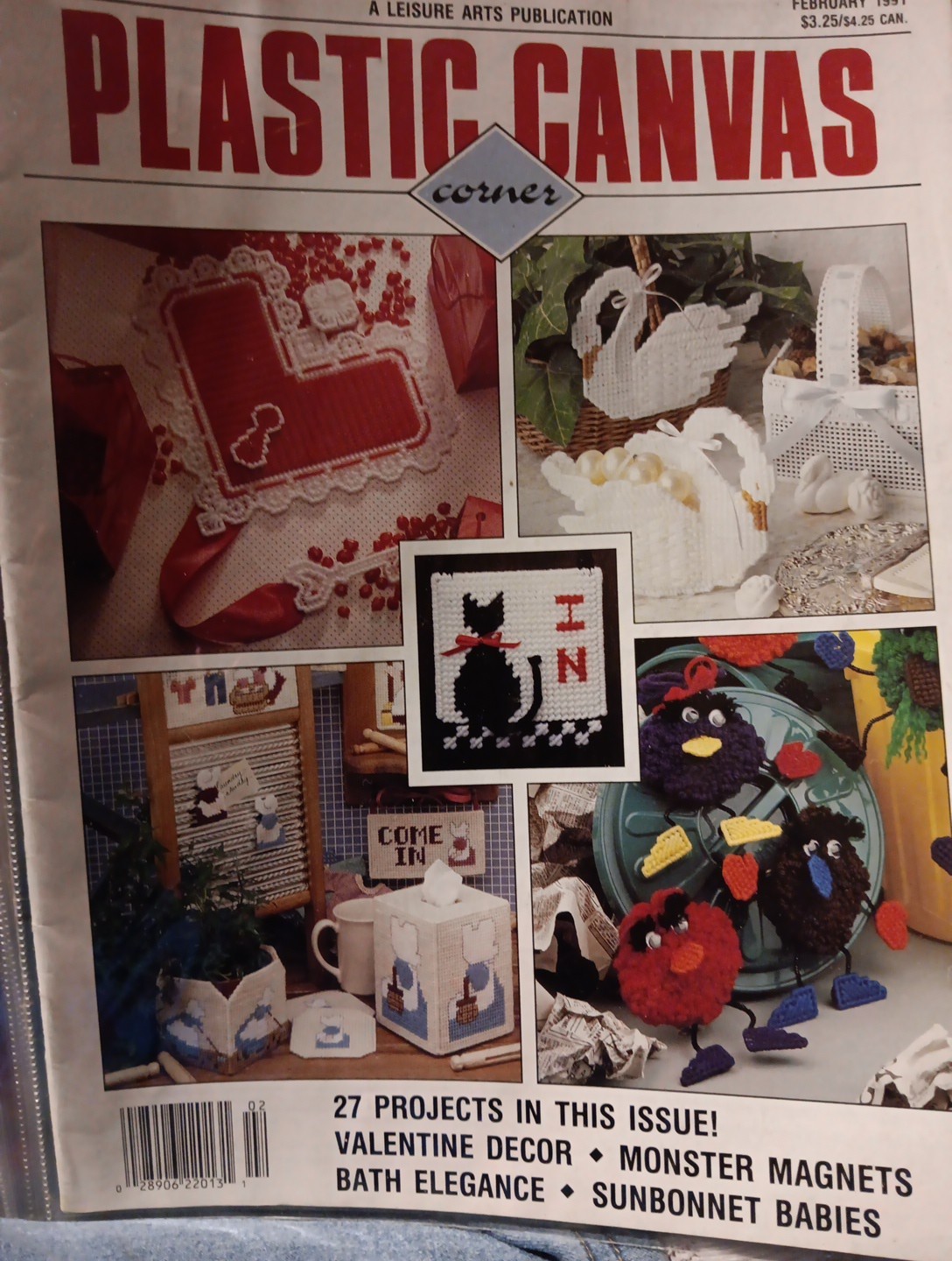 Leisure Arts Publication Plastic Canvas Corner February 1991 27 Projects