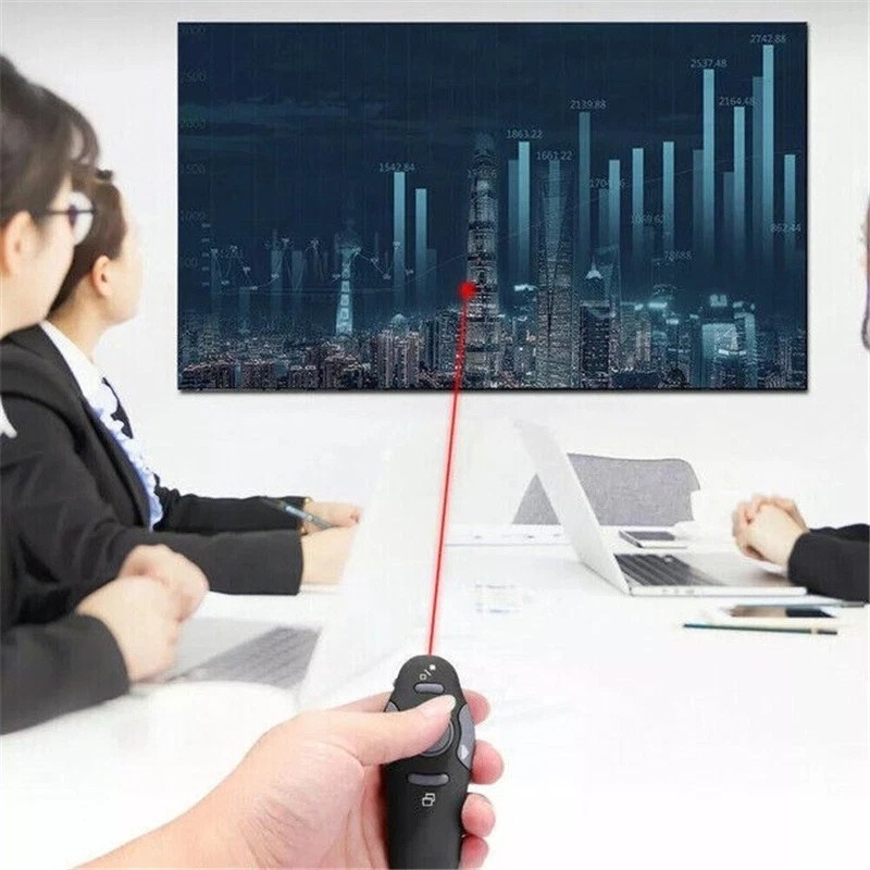 For PC Power point Presentation Remote Wireless Presenter Laser Pointer Clicker
