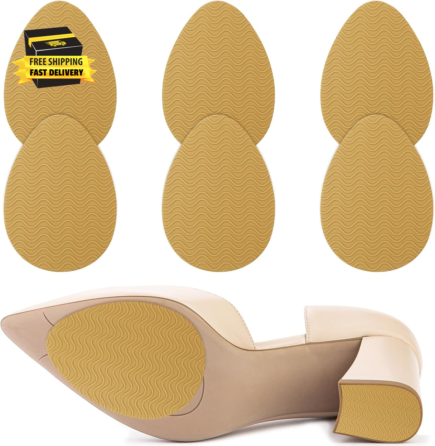 6 PCS Non Slip Shoe Pads Shoe Grips on Bottom of Shoes anti Slip Shoes Grips Sel