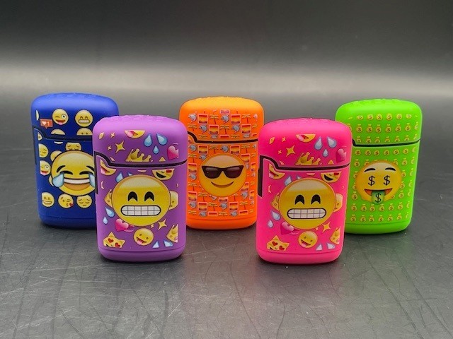 Eagle Torch Emoji Flip Lighters Rainbow of Colors and Emoji's