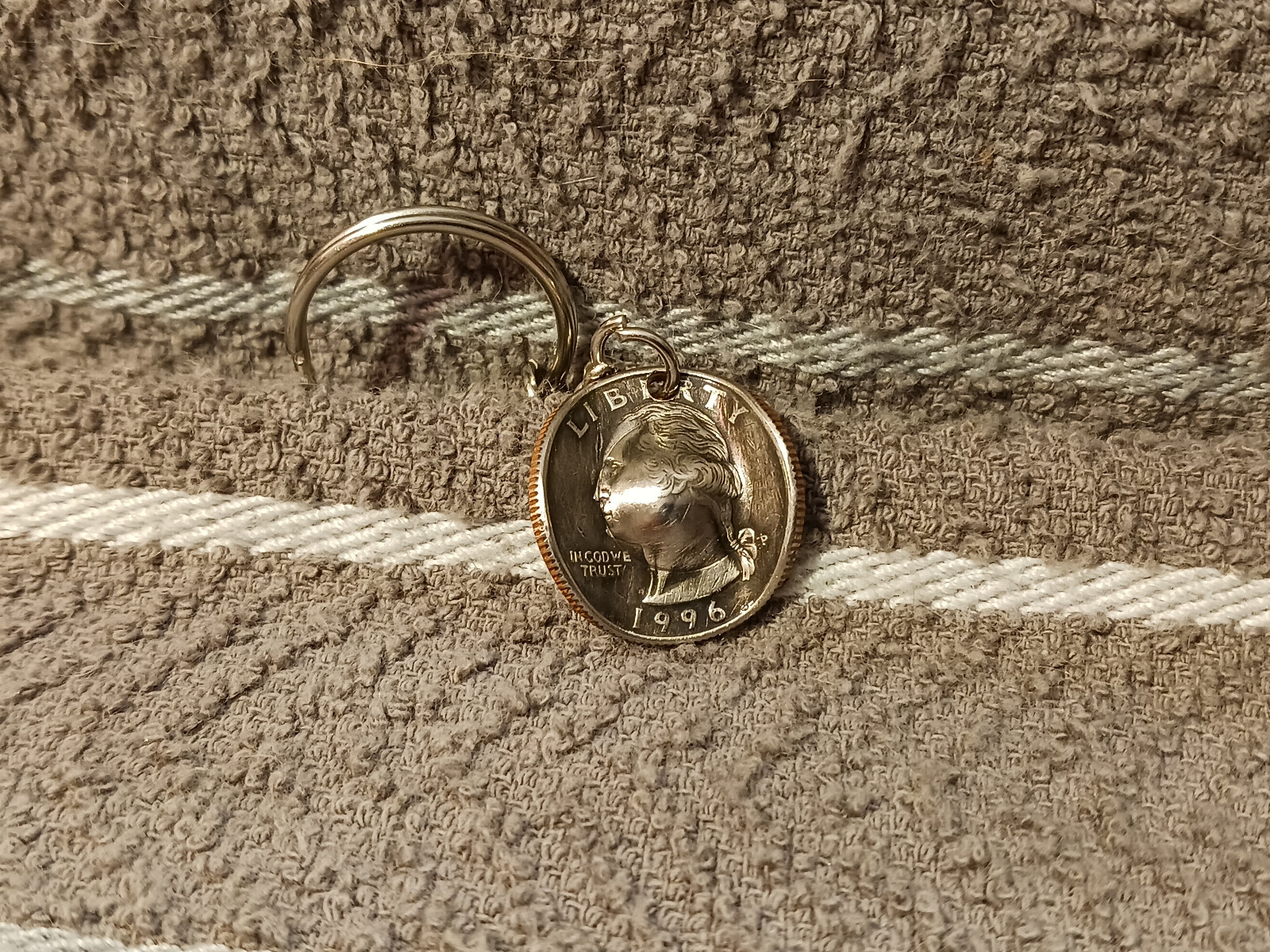 1996 Washington Quarter Cowboy Hat Keychain