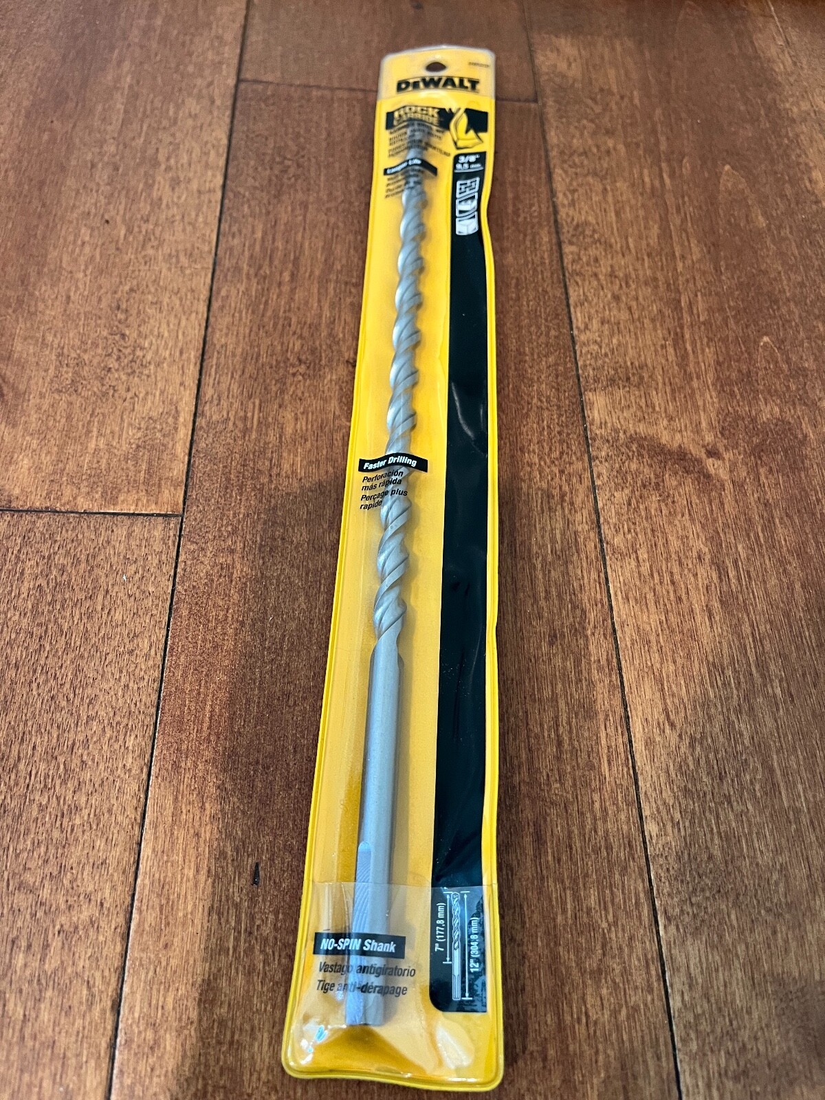 DeWalt  Carbide Masonry Extra Long  3/8" x 12" Hammer Drill Bit, No-Spin Shank
