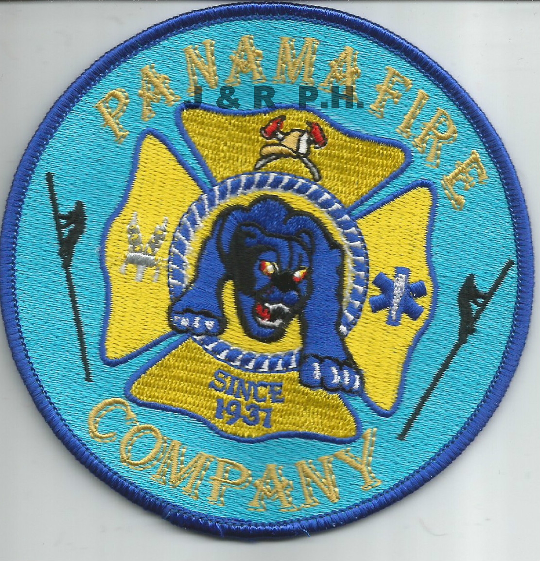 Panama - 1931  "Blue Panther", New York (4" round size)  fire patch