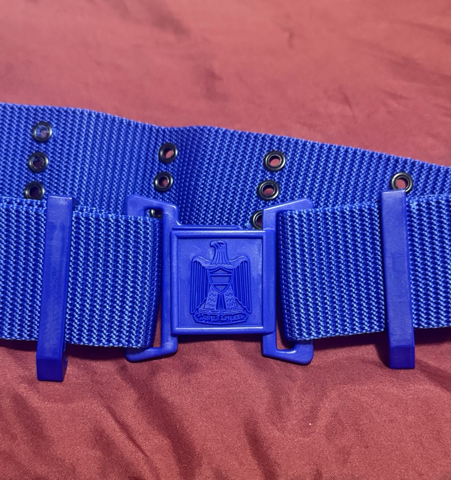 Iraq/Iraqi AIR FORCE Web BLUE Belt With Iraqi Eagle Emblem,القوة الجوية