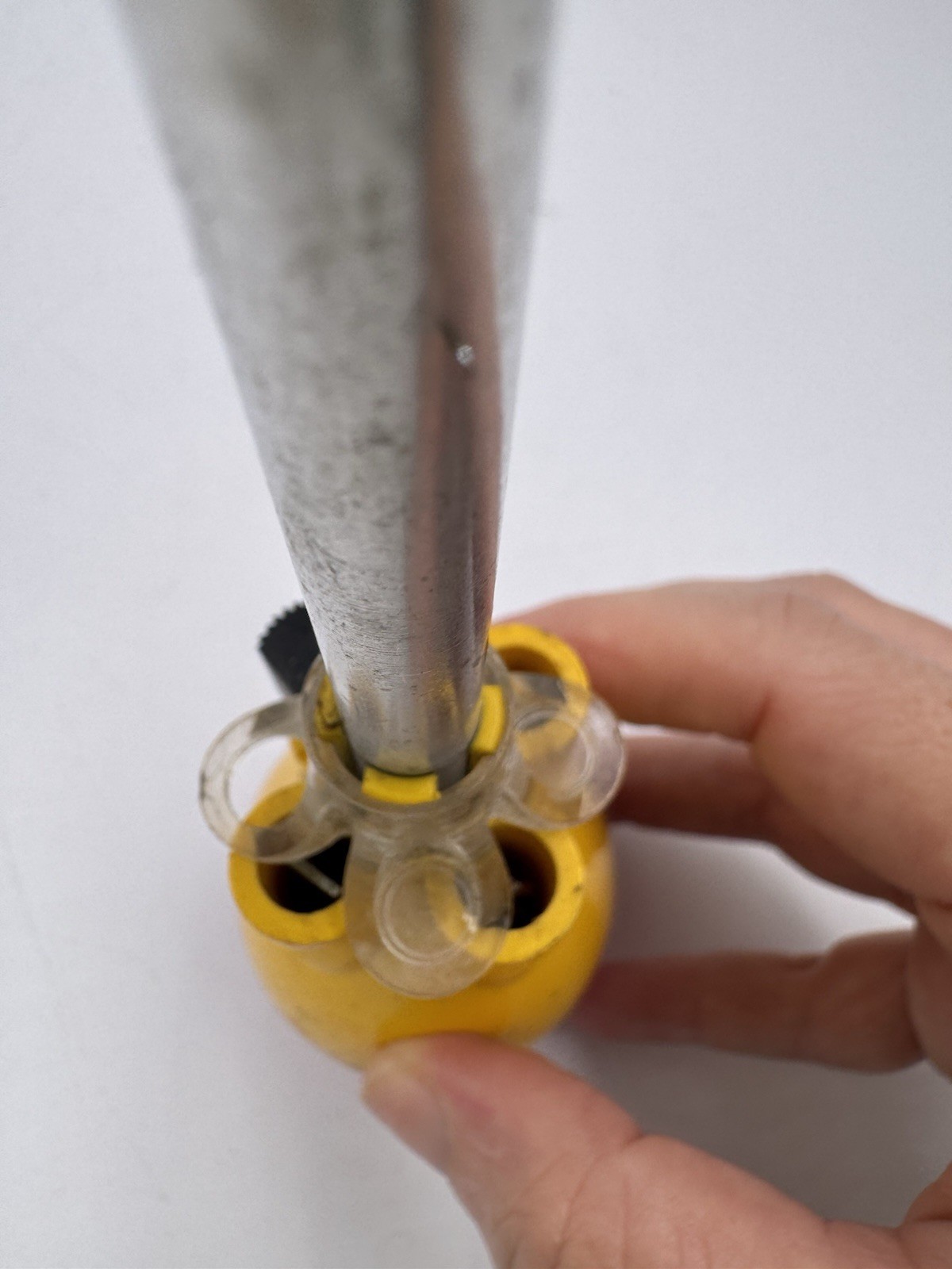 Screwball Ratchet Driver with 4 End Attachments Used