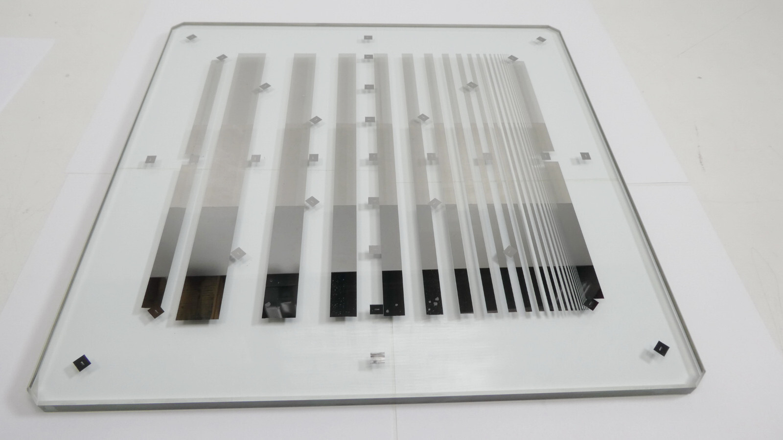 Giant USAF (?) Optical Comparator Calibration Reticle Pattern Cross TARGET Glass