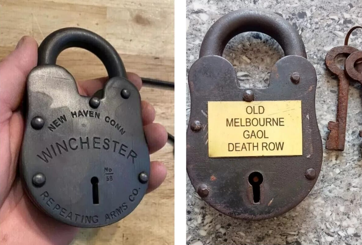 Set of 2  Padlock Winchester  And Melbourne Working  Padlock