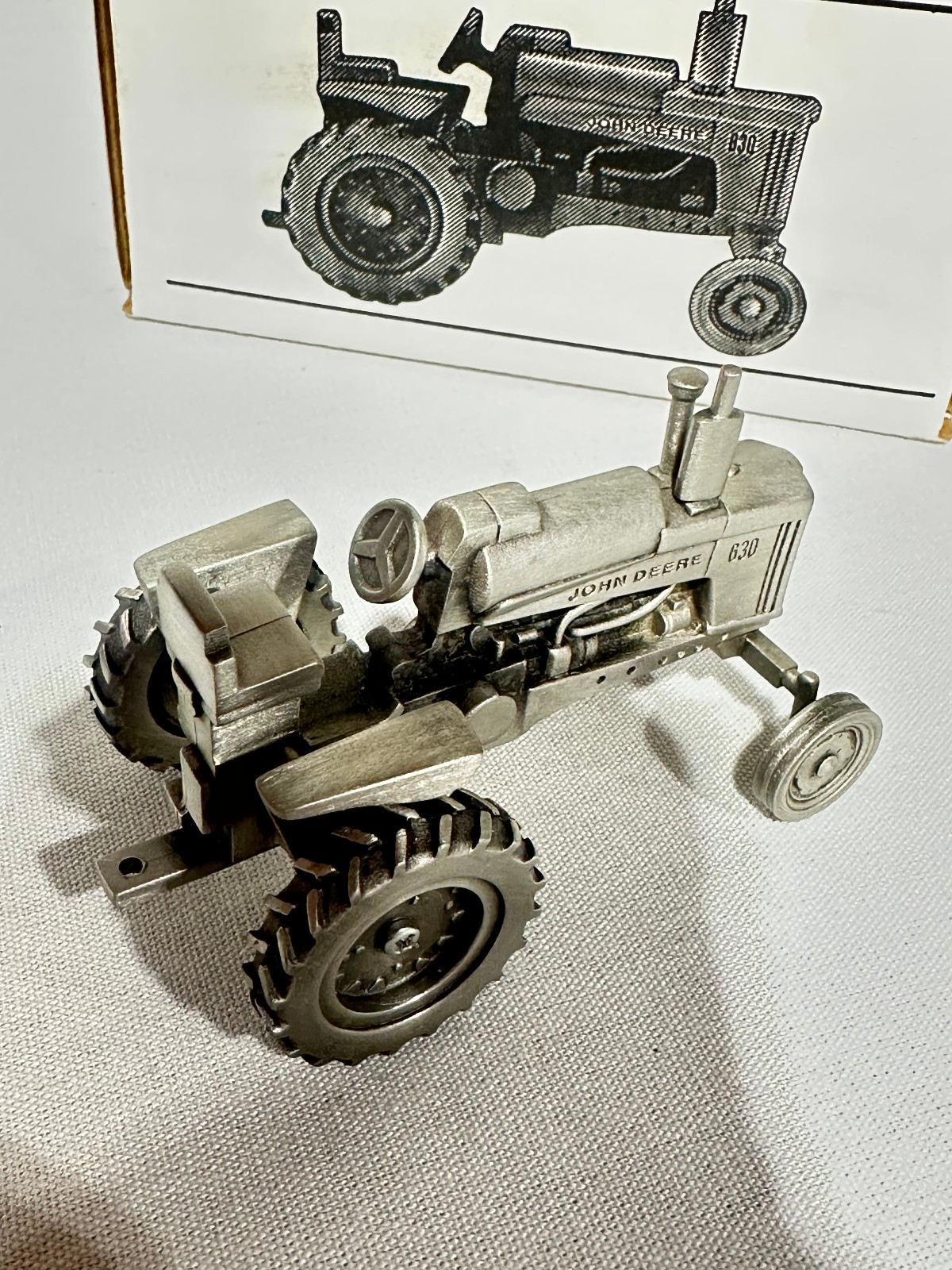 Pewter John Deere 630 LP By Speccast 1/43rd Scale