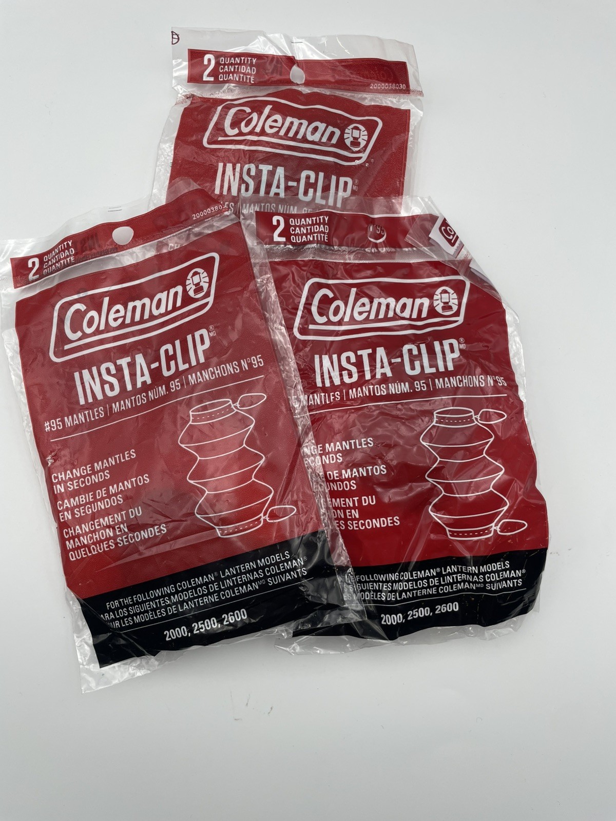 3 PACKS OF 2 Coleman Insta Clip #95 Lantern Mantles
