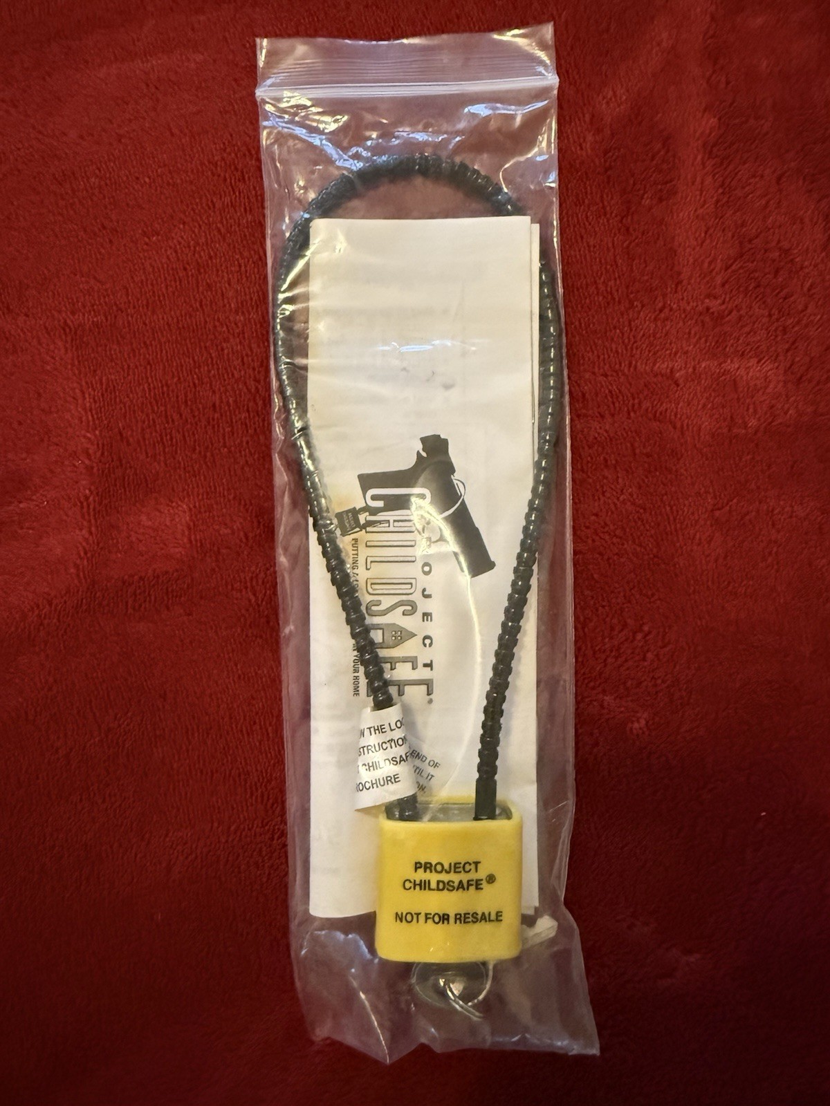 Project Child Safe - Black Cable Gun Lock With 2 Keys - Brand New Factory Sealed