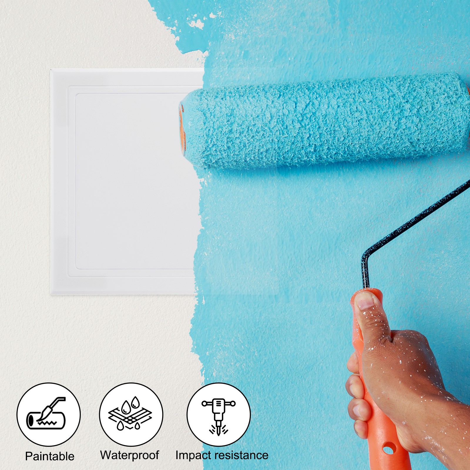 120x120mm Self-Adhesive Access Panel ABS Plumbing Access Doors White