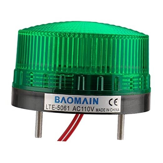 Industrial Signal Round Green Warning Light Strobe Warning lamp LTE-5061 AC