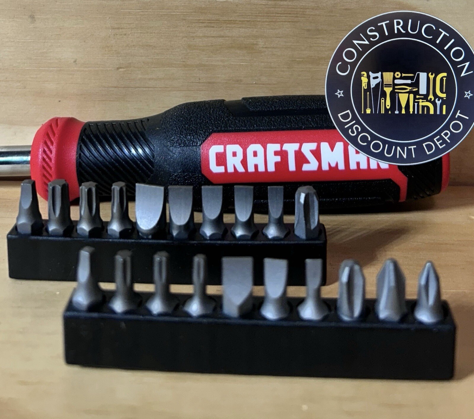 Craftsman CMHT65079 RED Magnetic Bit Holder Spinner Handle With Bits