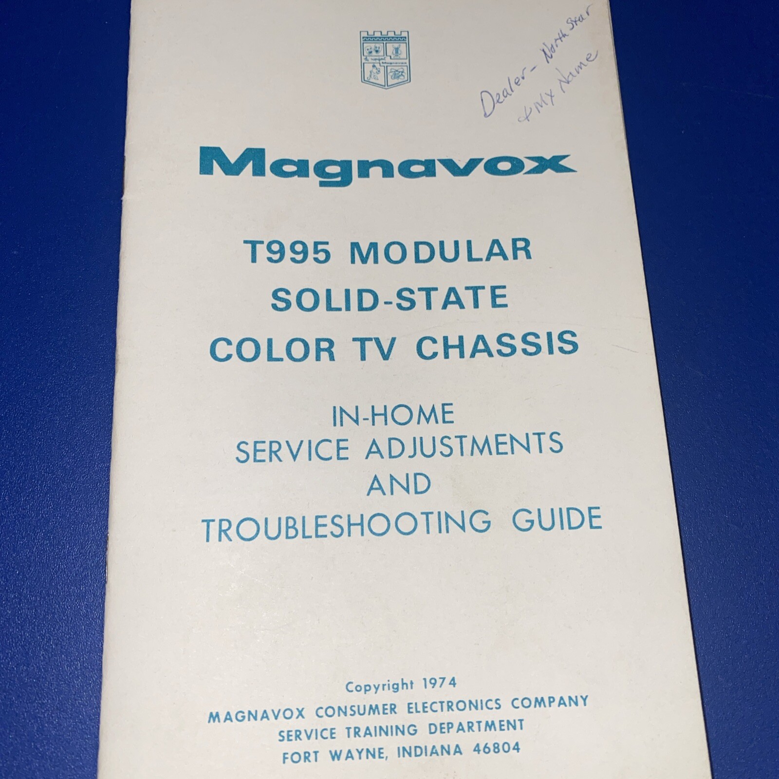 Magnavox Service Manual T995 Color Tv Chassis