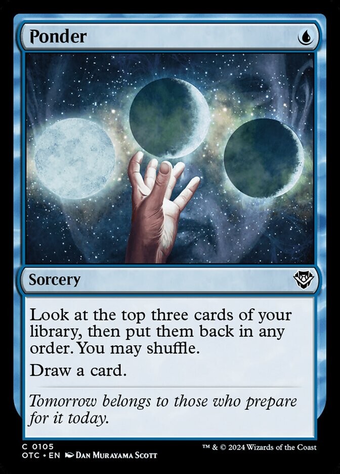 Ponder 0105 Non Foil Common Outlaws of Thunder Junction MTG NM