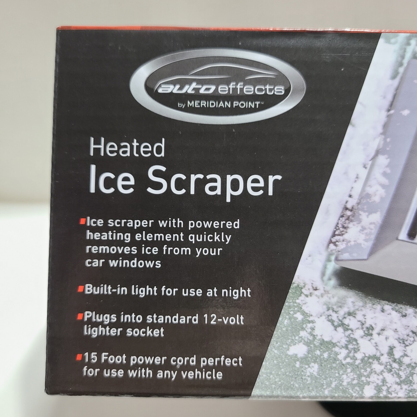 Heated 10" Ice Scraper with Built-In LED Light by Meridian Point.