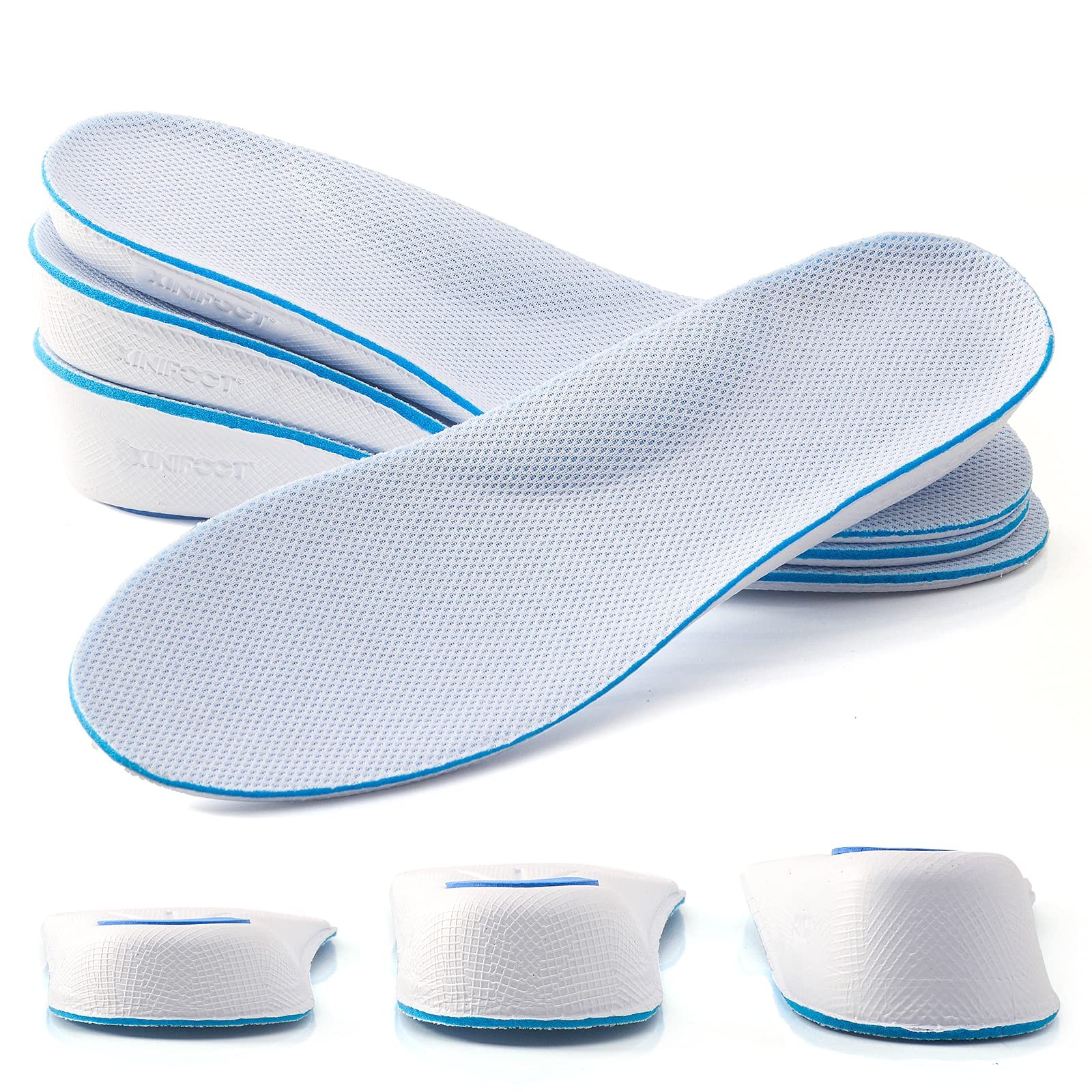 Height Increase Insole Arch Support Breathable Shoe Insoles 3.5cm, Men Us8-11