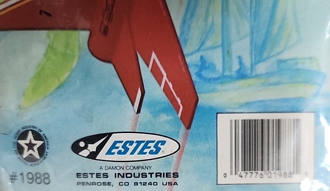 Estes ARGOSY #1988 NOS. Vtg. Rare Model Rocket Kit Free Shipping! no Reserve!