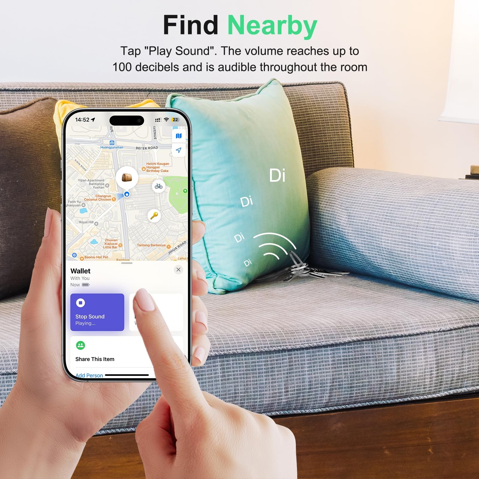 Air Tracker Tag Works with Apple Find My (iOS Only) Includes Replaceable Battery