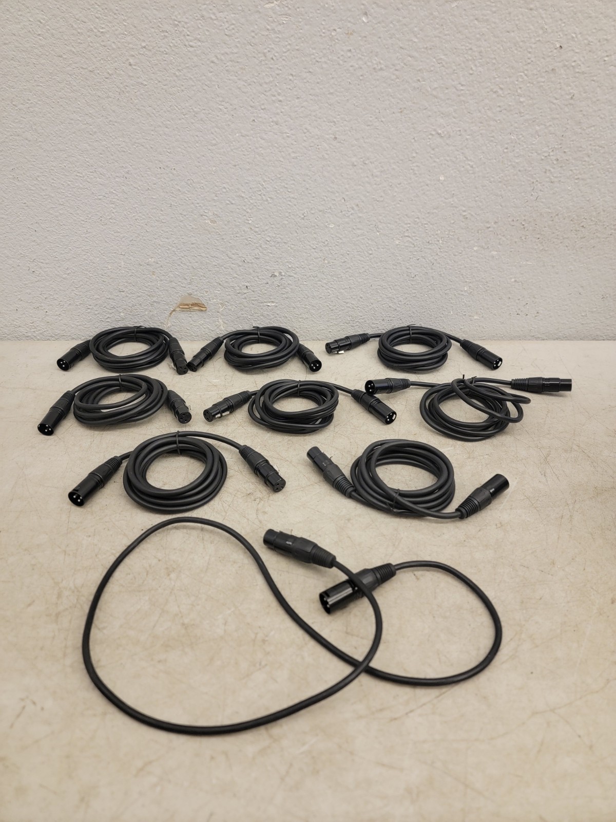 (9)40 Inch 3 Pin XLR Male to 5 Pin XLR Female DMX Turnaround Adapter Cable PA/DJ