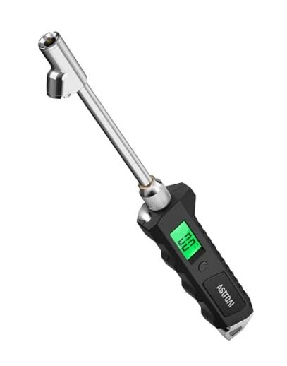 Digital Tire Pressure Gauge 230 PSI Heavy Duty Dual Head Stainless Steel 1