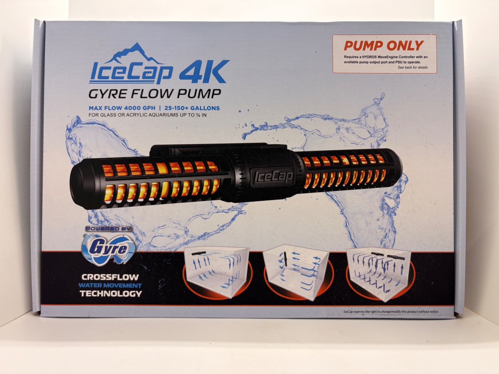 4K Gyre Flow Pump (Pump Only) - Icecap OPEN BOX NEW