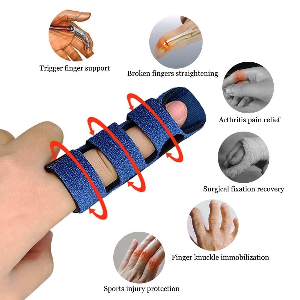 2 Pack Trigger Finger Brace Splint Straightener Support Protector Adjustable