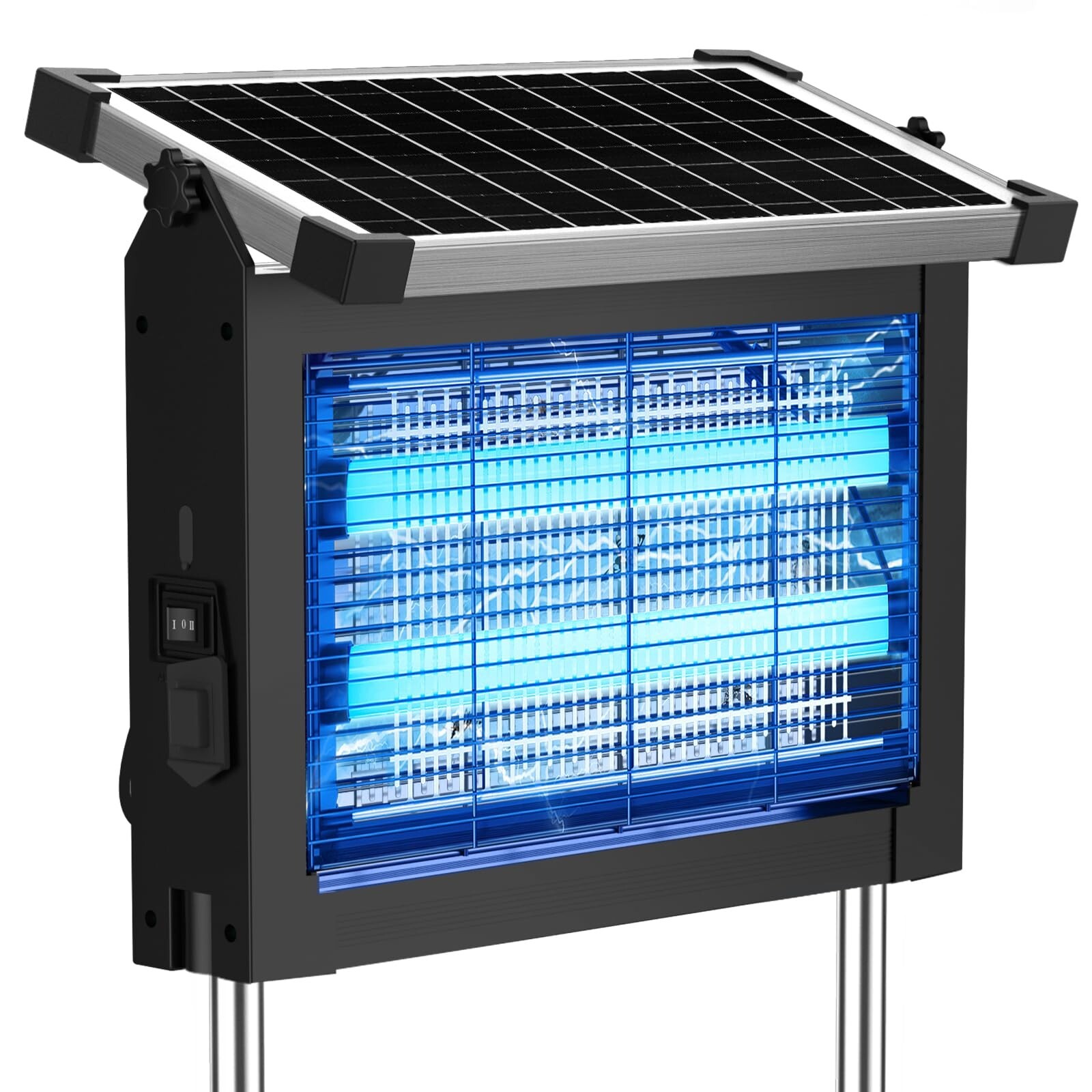 Solar Bug Zapper Outdoor, Wireless Portable Camping Mosquito Zapper with Pane...