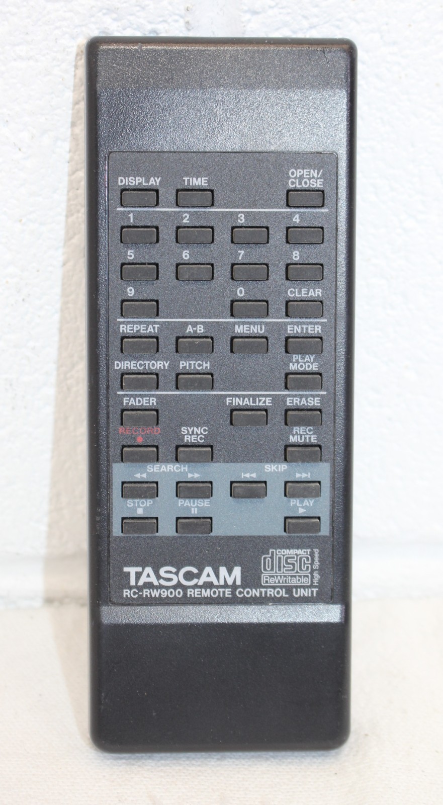 Genuine TASCAM RC-RW900 Remote Control Unit for CD Recorder - Tested WORKS! EUC