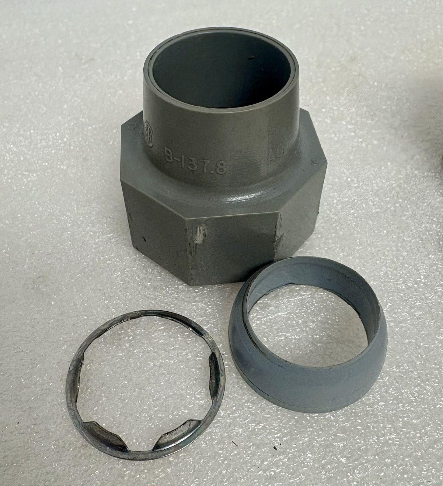 Kinetico Connector Compression Rings Cones Nuts. 1” Thread Size. 3/4” Nominal.