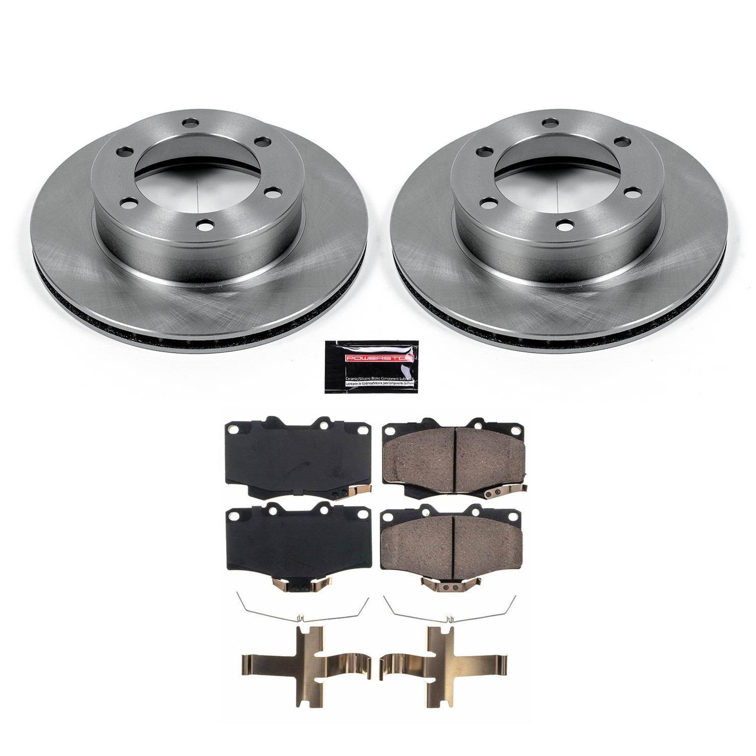 Power Stop KOE1233 Front 1-Click OE Replacement Brake Kit for 4Runner / Tacoma
