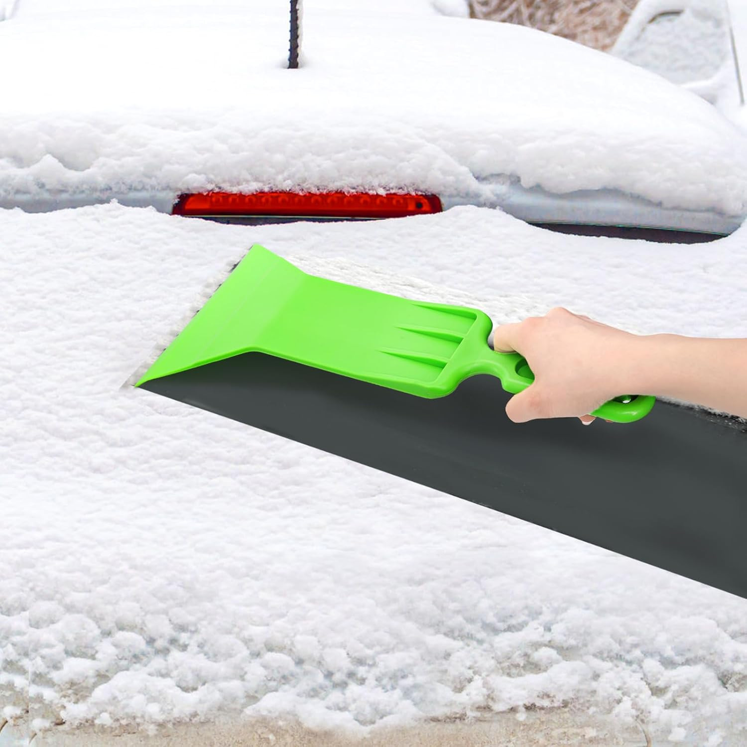 3 Pieces Window Tint Tools, Long Handle Auto Bulldozer Squeegee Scrubber Padd...