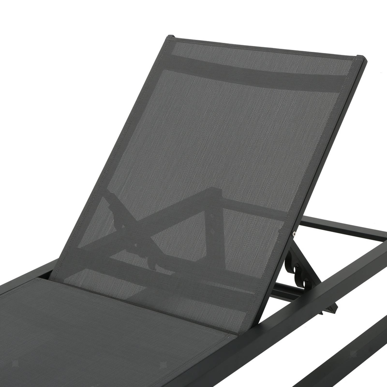 Venice Chaise Lounge Set of 2 - Adjustable Patio Loungers with Breathable
