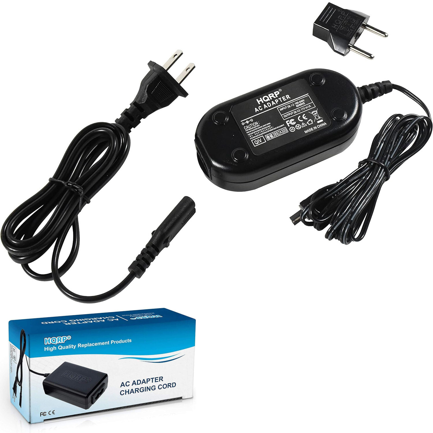 HQRP AC Adapter Charger for JVC GC-PX100 GC-PX100U GR-SXM161US GR-SXM168US