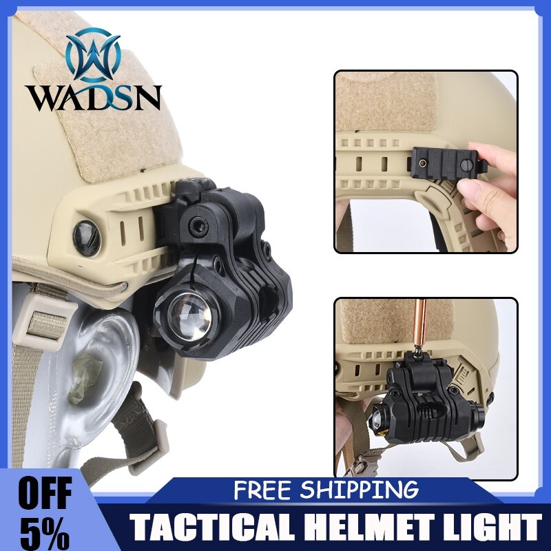 Tactical FAST Helmet Lamp Portable Headlight LED Mini Flashlight Hunting Light