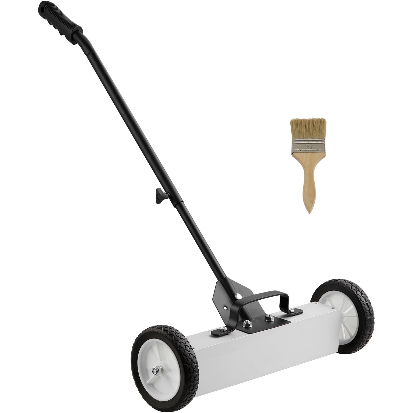 KFFKFF 45Lbs Rolling Magnetic Sweeper with Wheels, Push-Type Magnetic Pickup